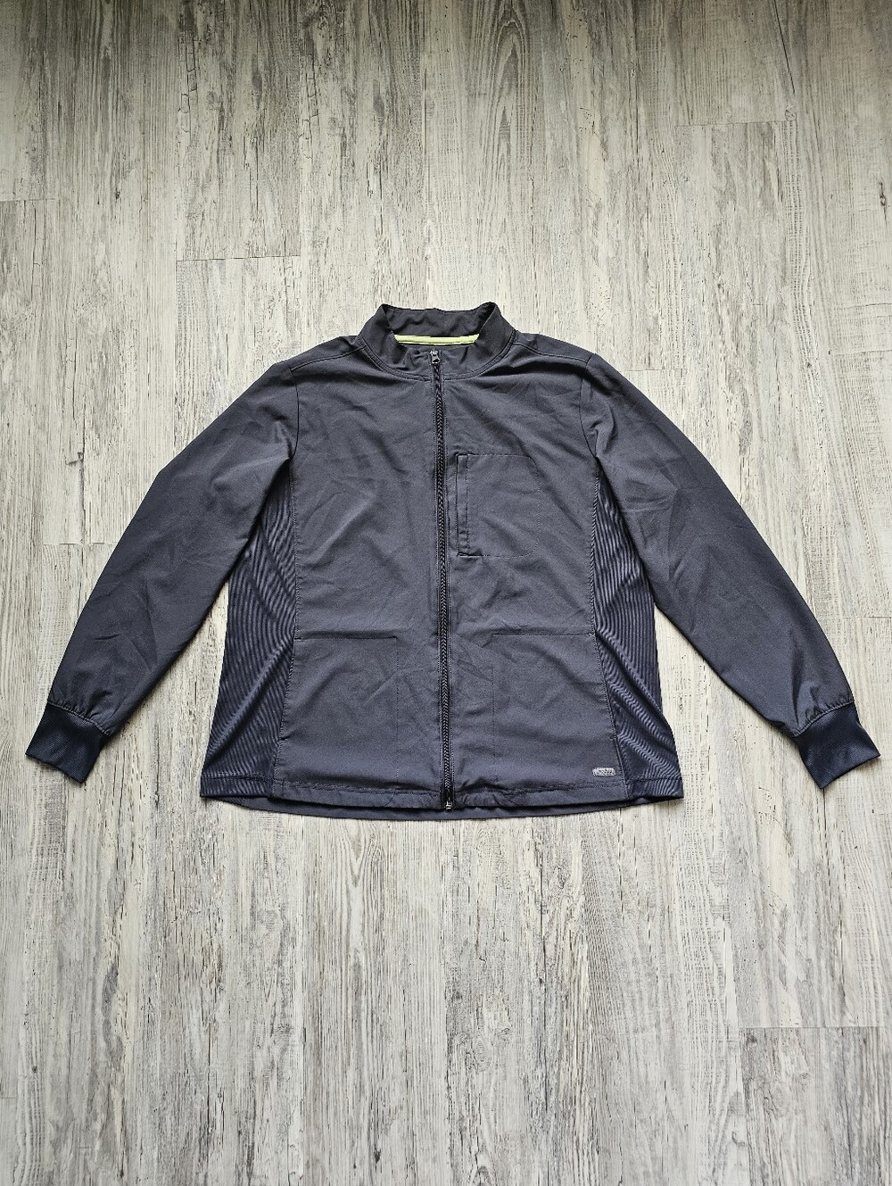 Landau Forward XL Black Grey Full Zip Moisture Wicking 4-Way Stretch Jacket